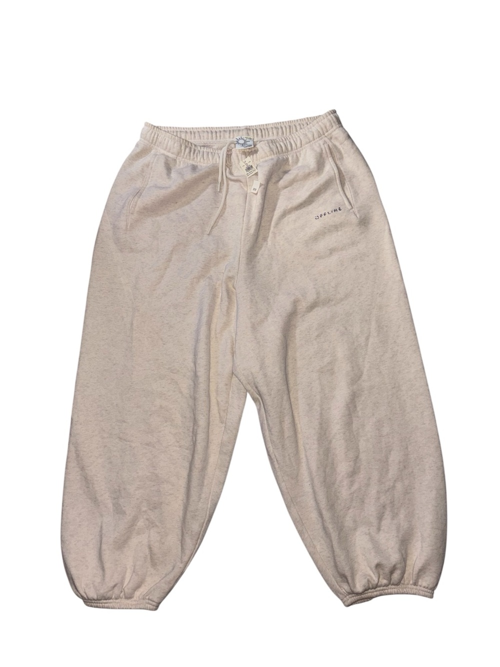 Aerie Cream Cozy Jogger Sweatpants for